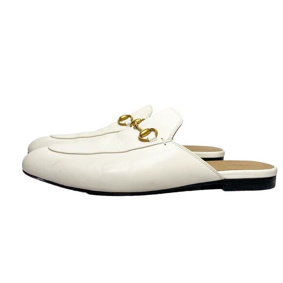 GUCCI Authentic Princetown mule loafer gold white horse bit 8.5 - Picture 7 of 12